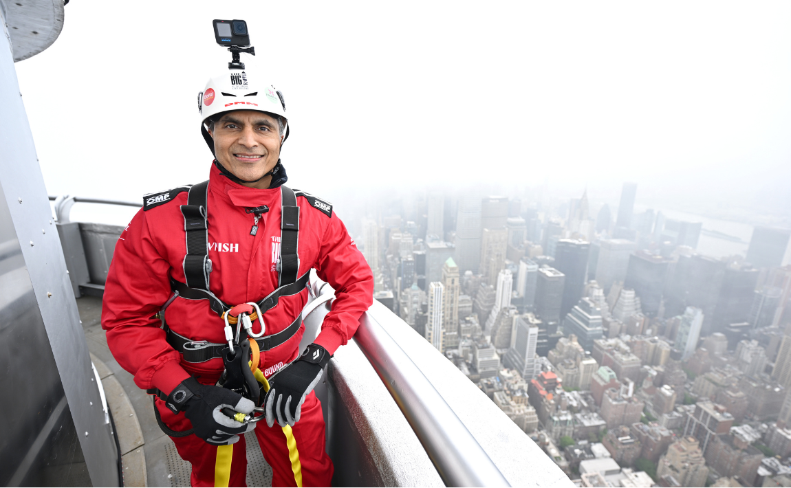 Avnish Goyal before abseiling the Empire State Building